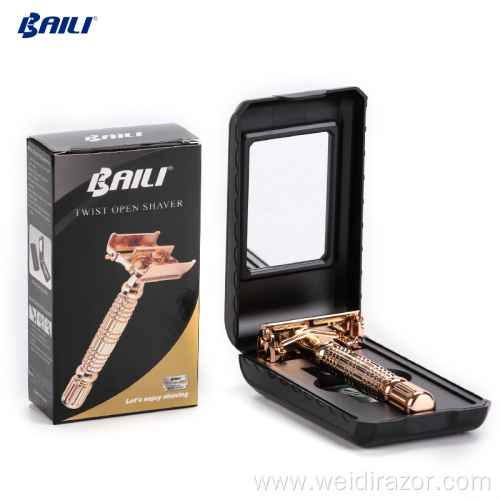 traditional metal handle shaving razor system razor